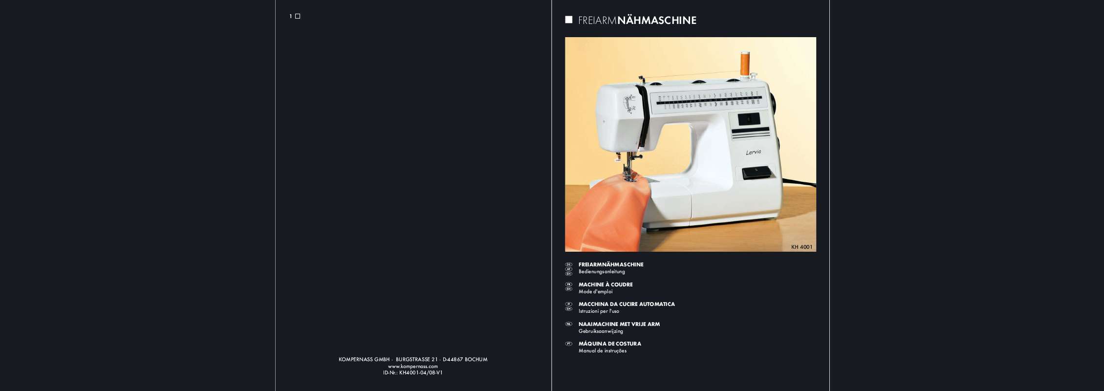 Notice LERVIA KH 4001 FREEARM SEWING MACHINE Trouver une solution à